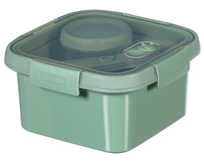 Curver smart to go eco lunchset vierkant 1,1 liter + bestekset & sauscup