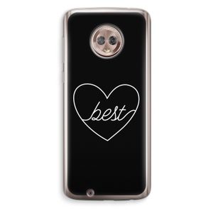 Best heart black: Motorola Moto G6 Transparant Hoesje