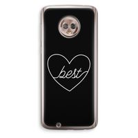 Best heart black: Motorola Moto G6 Transparant Hoesje