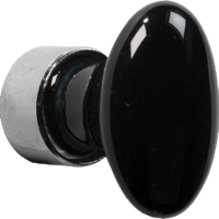 Meubelkn.pors.Ovaal 60mm MGN/zwart