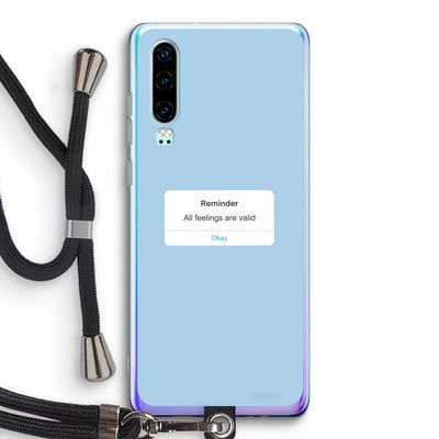 Reminder: Huawei P30 Transparant Hoesje met koord