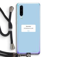 Reminder: Huawei P30 Transparant Hoesje met koord