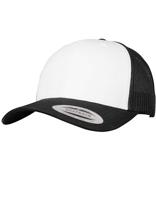 Flexfit FX6606CF Retro Trucker Colored Front - Black/White/Black - One Size