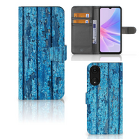 OPPO A78 5G | A58 5G Book Style Case Wood Blue