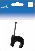 Kabelclips zwart rond 6mm 25 stuks - 6613571