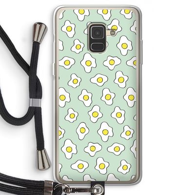 Spiegeleitjes: Samsung Galaxy A8 (2018) Transparant Hoesje met koord