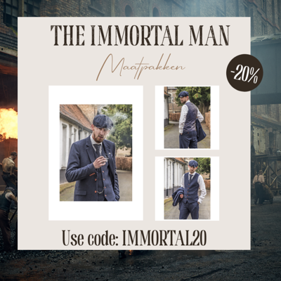 Maatpak Voor Heren | 3-delig Pak | Marineblauw Visgraat | Thomas Shelby | Peaky Blinders | Peaky Blinders