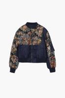 Bedrukte bomberjack - BLACK - S