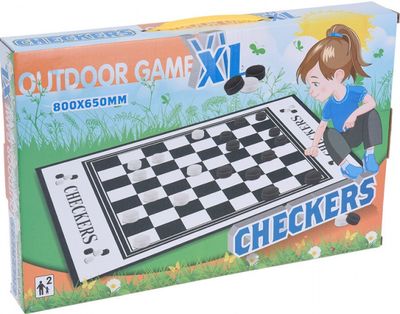 Free and Easy damspel junior 80 x 65 cm vilt zwart/wit