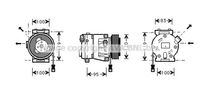 Ava Cooling Airco compressor FTAK050 - thumbnail