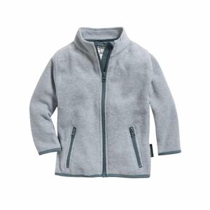 Playshoes fleece jasje uni grijs Maat