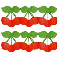 2x stuks kersen fruit thema party slinger van papier 3 meter