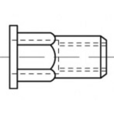 TOOLCRAFT TO-5380584 Popmoer M5 RVS 500 stuk(s)