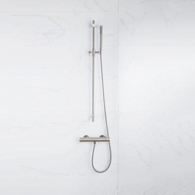 Fortifura Calvi douchekraan met glijstangset met staafhanddouche, gladde doucheslang Geborsteld RVS PVD (RVS) SW767489/SW496812/SW728177/SW377862