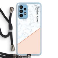 Marmer in stijl: Samsung Galaxy A52 Transparant Hoesje met koord