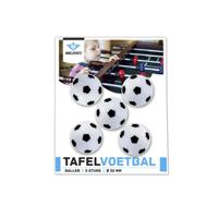 Angel Sports tafelvoetbalballetjes - zwart/wit - 5 stuks - thumbnail