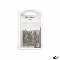 Clip Zilverkleurig Groot Metaal (24 Stuks)