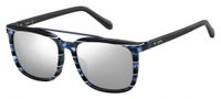 Fossil zonnebril FOS2090 heren blauw havana/ zilver - thumbnail