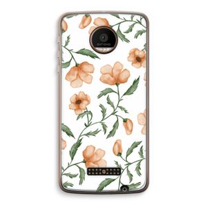 Peachy flowers: Motorola Moto Z Force Transparant Hoesje
