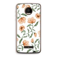 Peachy flowers: Motorola Moto Z Force Transparant Hoesje