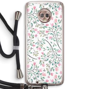 Sierlijke bloemen: Motorola Moto G6 Transparant Hoesje met koord