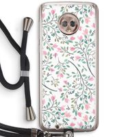 Sierlijke bloemen: Motorola Moto G6 Transparant Hoesje met koord