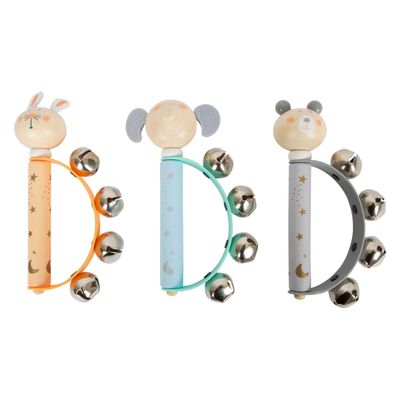 Small Foot houten baby tamboerijn dier pastel