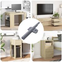 VidaXL Zachte sluitdempers 1161 pcs grijs 125 x 47 x 15 mm pp