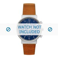 Horlogeband Skagen SKW6358 / SKW7602 Leder Cognac 20mm