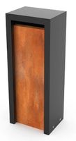 Litru Combo Corten/RAL 9005 Lengte: 400 Breedte: 300 Hoogte:1000 - Geroba - thumbnail