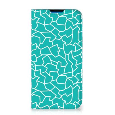 iPhone 14 Pro Max | Bookcase | Cracks Blue