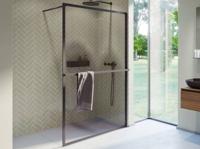 Riho Lucid inloopdouche 90x200cm Helder glas/Mat zwart