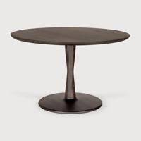 Ethnicraft Ronde Eettafel 'Torsion' Eikenhout, 127cm, kleur Bruin Ethnicraft Ronde Eettafel 'Torsion' Eikenhout, 127cm, kleur Bruin