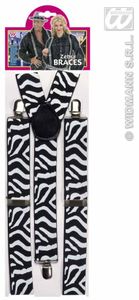 Bretels zebra zwart/wit