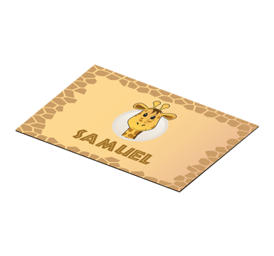 Placemat giraffe aangepaste naam