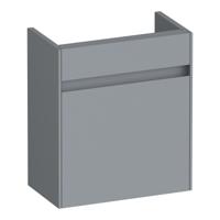 Brauer Inspire Fonteinkast - 40 cm - met 1 Deur Greeploos Rechtsdraaiend - Mat Grijs