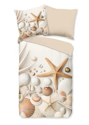 Good Morning Dekbedovertrek "Strand/ zeester" - Zand - (155x220 cm) - Katoen Good Morning Dekbedovertrek "Strand/ zeester" - Zand - (155x220 cm) - Katoen