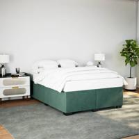 Bedframe zonder matras 140x190 cm fluweel donkergroen
