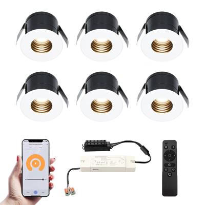 Set van 6 Betty Smart LED Mini Inbouwspots - Veranda spots - 12V 3W 140lm - Dimbaar - Wifi & Bluetooth - 2700K - IP44 waterdicht - Wit Set van 6 Betty Smart LED Mini Inbouwspots - Veranda spots - 12V 3W 140lm - Dimbaar - Wifi & Bluetooth - 2700K - IP44 waterdicht - Wit