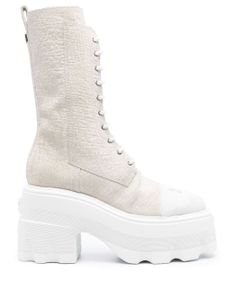 Casadei bottes Maxxxi Anversa en daim - Blanc