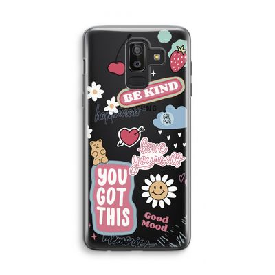 Positivity: Samsung Galaxy J8 (2018) Transparant Hoesje