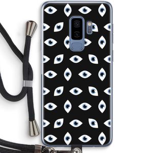 Eyes pattern: Samsung Galaxy S9 Plus Transparant Hoesje met koord