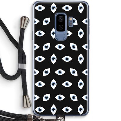 Eyes pattern: Samsung Galaxy S9 Plus Transparant Hoesje met koord