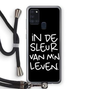 De Sleur: Samsung Galaxy A21s Transparant Hoesje met koord