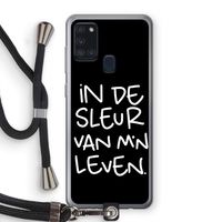 De Sleur: Samsung Galaxy A21s Transparant Hoesje met koord