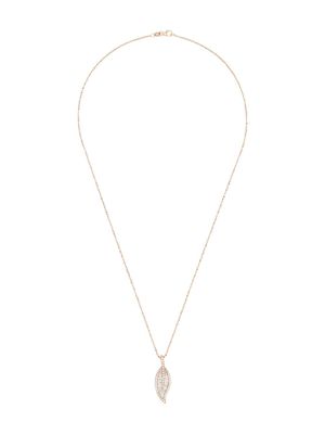 Anita Ko collier à pendentif feuille - Or