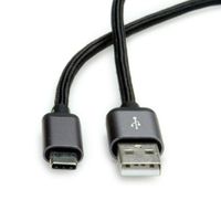 ROLINE USB 2.0 Kabel, C - A, M/M, zwart, 0,8 m - thumbnail