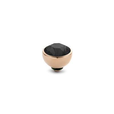 Melano Twisted Basic CZ Steentje Black Rosé | 8 mm