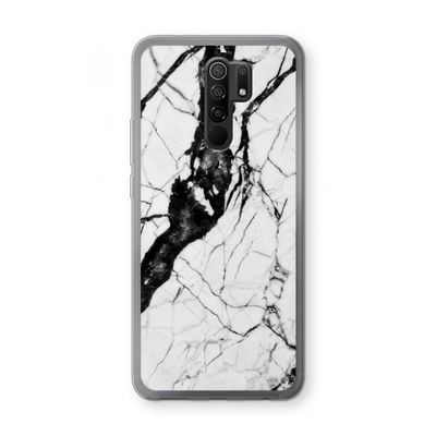 Witte marmer 2: Xiaomi Redmi 9 Transparant Hoesje