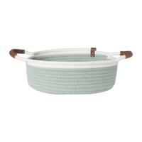 Mand colors laag - groen/wit - ø27x9 cm